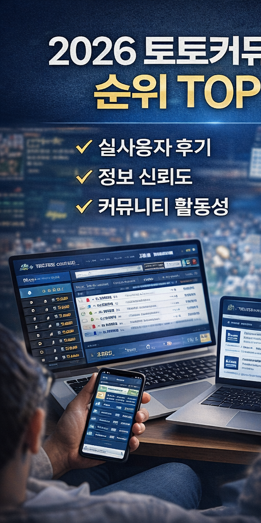 2026 토토커뮤니티 순위 TOP 10 실사용자 후기 정보 신뢰도 커뮤니티 활동성 