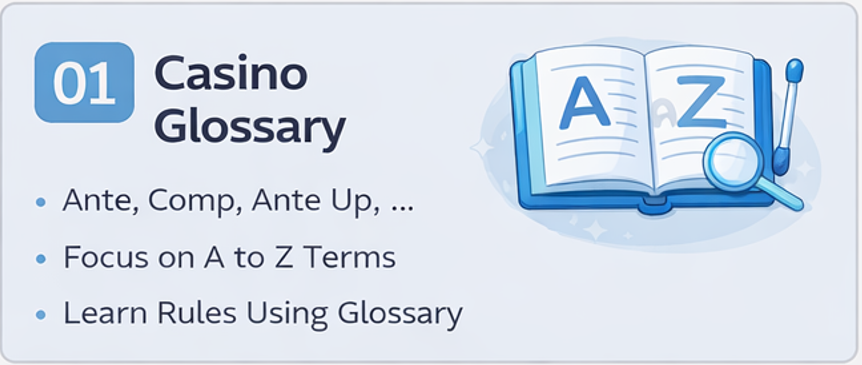 2026 카지노 용어 지형도와 초보자 체크포인트(롤링·환전·보너스·제재) 요약