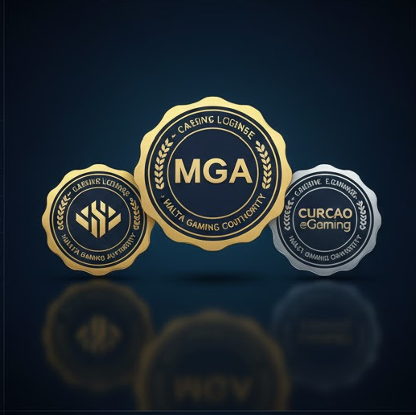 공신력 있는 글로벌 카지노 라이선스(MGA, UKGC, Curacao) 골드 인장
