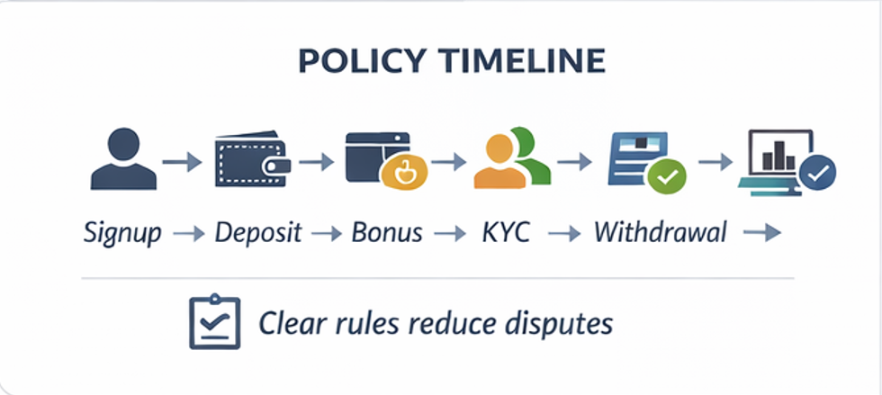 온라인 카지노 사이트 구조 완전 해부: 화면 뒤에서 실제로 돌아가는 시스템 가입부터 출금까지 정책 적용 시점을 정리한 계정·권한 타임라인