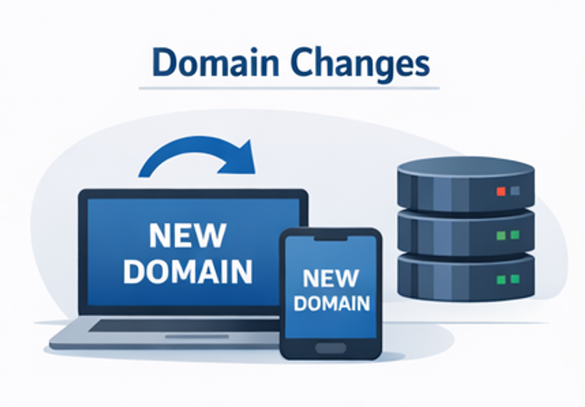 도메인 변경과 동일 디자인 반복으로 추적되는 운영 흔적을 비교한 검증 이미지
