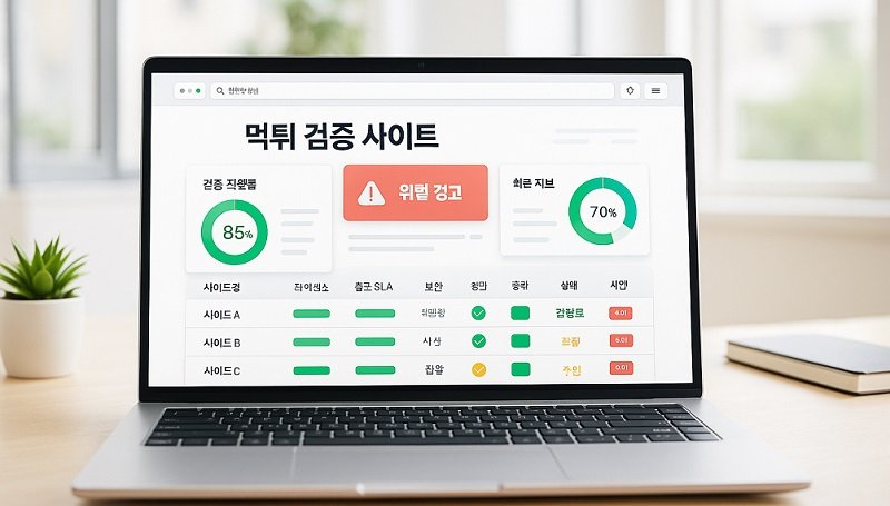 먹튀검증 가이드 먹튀검증 기술적 보안 서버 점검 인포그래픽