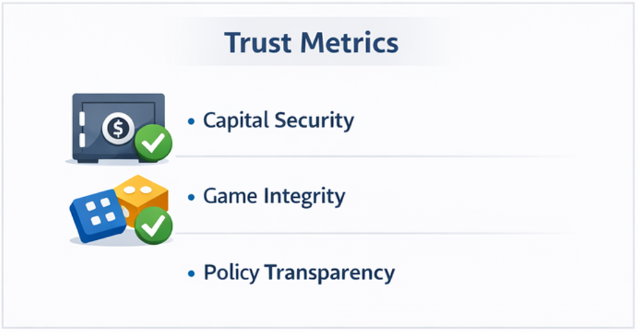 카지노사이트 선정 10단계 신뢰 매트릭스 표와 가중치 요약 안내 이미지